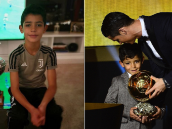 
	Dinastia Ronaldo continua! Primul premiu individual castigat de Cristiano Jr! Are doar 8 ani si joaca la Juve! FOTO

