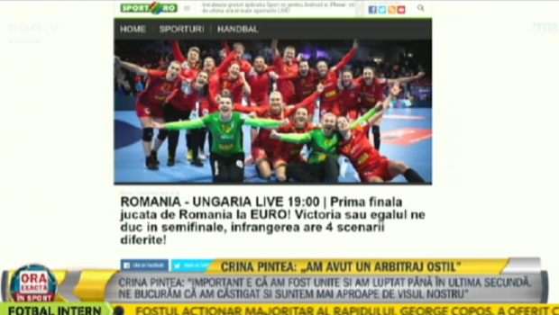 
	ROMANIA - UNGARIA 19:00 | Mesajul Crinei Pintea inainte de meciul decisiv cu Ungaria: &quot;Sa nu incepem asa cum am inceput cu Spania!&quot;
