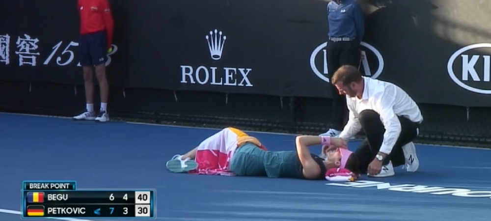 Andrea Petkovic Andrea Petkovic Australian Open Australian Open Irina Begu - Andrea Petkovic Petkovic abandon
