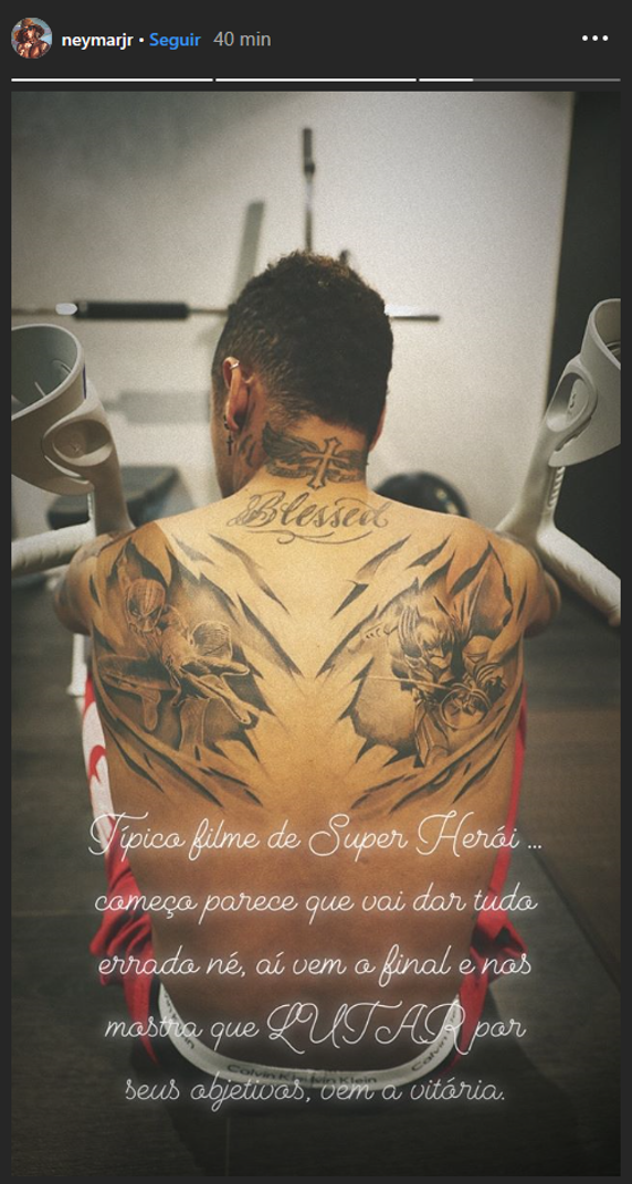 O noua accidentare, un nou tatuaj! Neymar si-a facut un desen IMENS cu supereroi pe spate! FOTO_1
