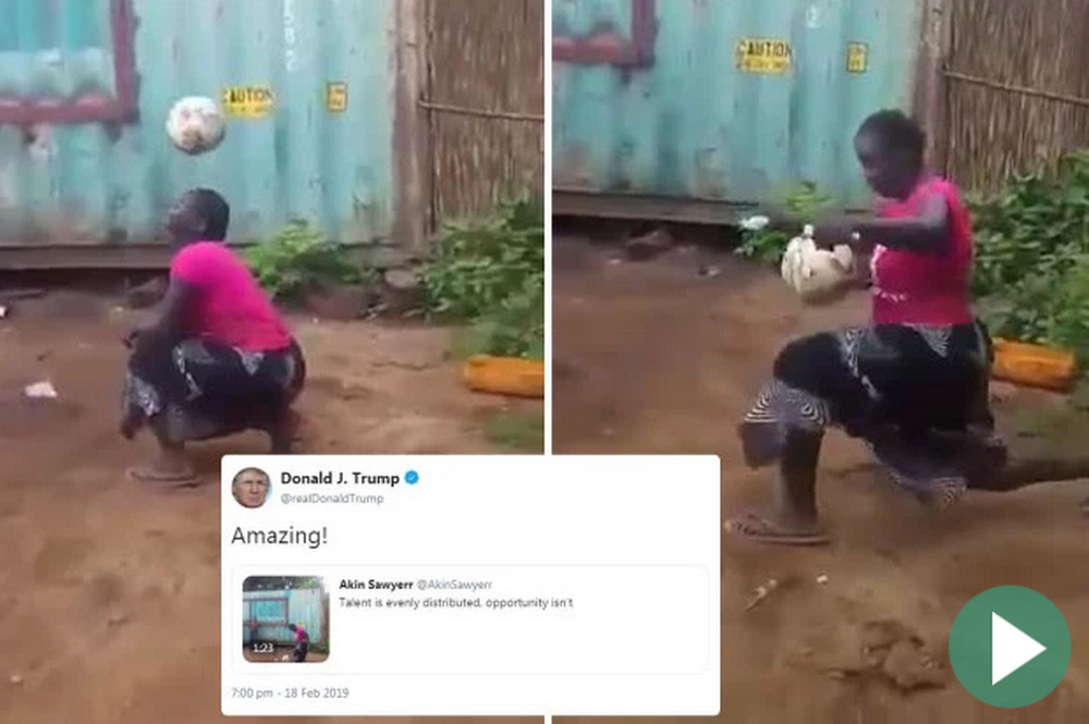 Chiar si Donald Trump i-a dat LIKE! O femeie din Africa jongleaza la fel ca Neymar! VIDEO FABULOS_2