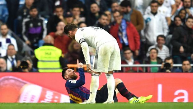 
	REAL - BARCA | Gest SOCANT al lui Sergio Ramos! I-a SPART NASUL lui Messi, arbitrul n-a dat nimic! Faza care a aruncat in aer El Clasico
