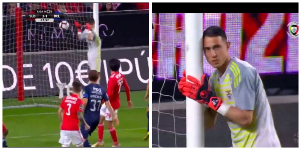 Gafa INCREDIBILA in Portugalia! A lasat mingea sa intre in poarta! Cum a gafat portarul lui Benfica! VIDEO_1