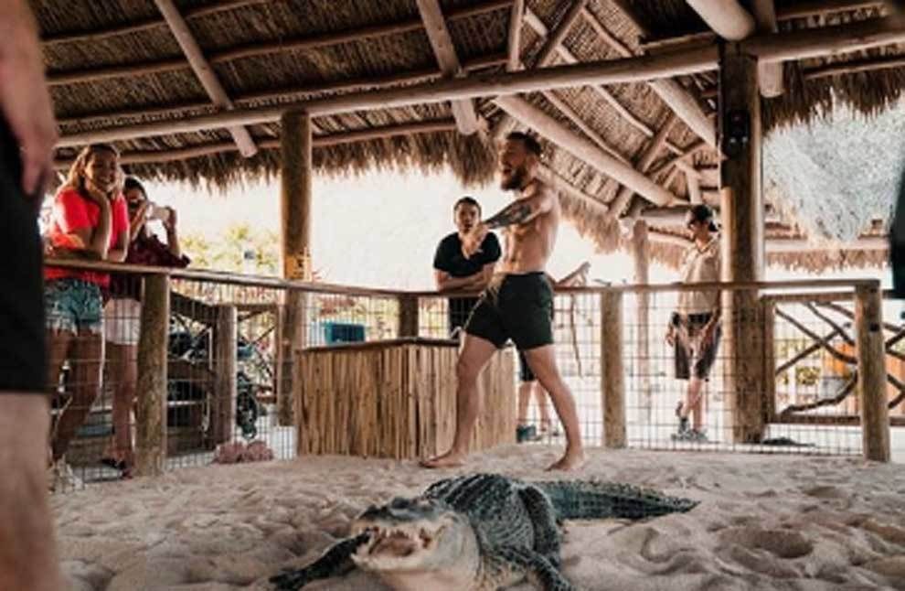 Imagini SOCANTE! Conor McGregor a intrat in ring cu un aligator! Galerie FOTO_2