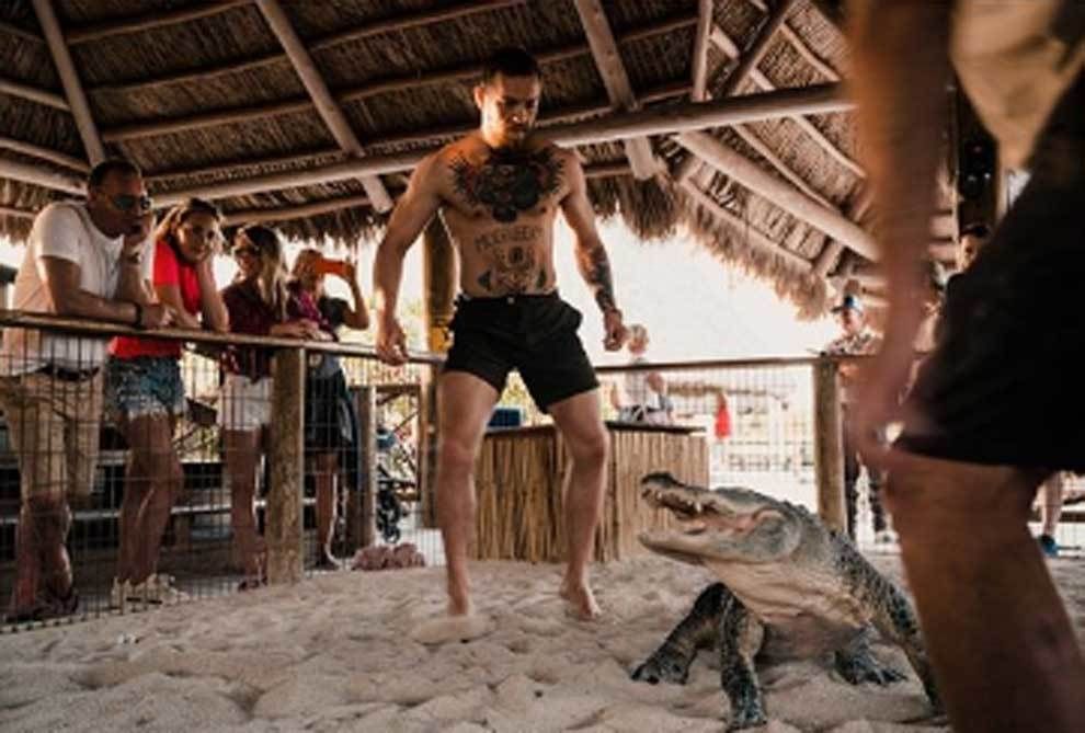 Imagini SOCANTE! Conor McGregor a intrat in ring cu un aligator! Galerie FOTO_6