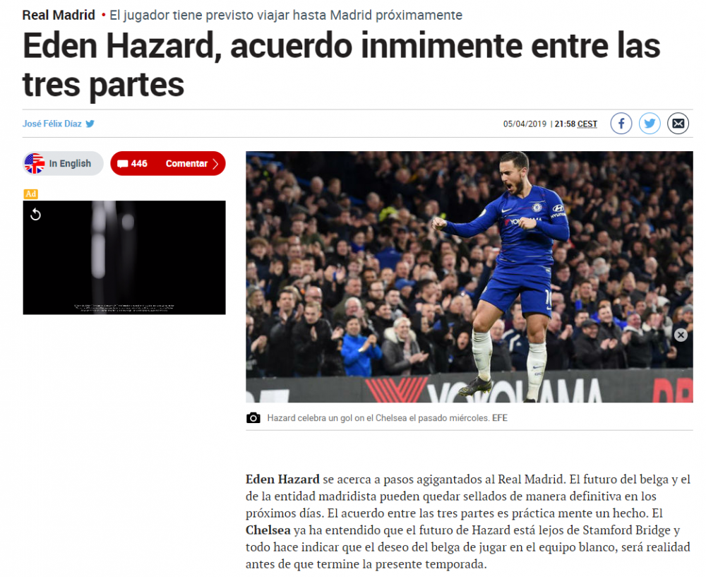 NEWS ALERT | Hazard, la Real Madrid pentru o suma colosala! MARCA anunta transferul "in cel mult cateva zile"_2