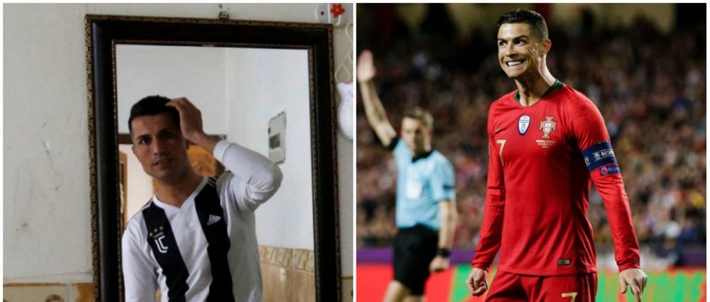 Cristiano Ronaldo Biwar Abdullah Irak juventus sosie
