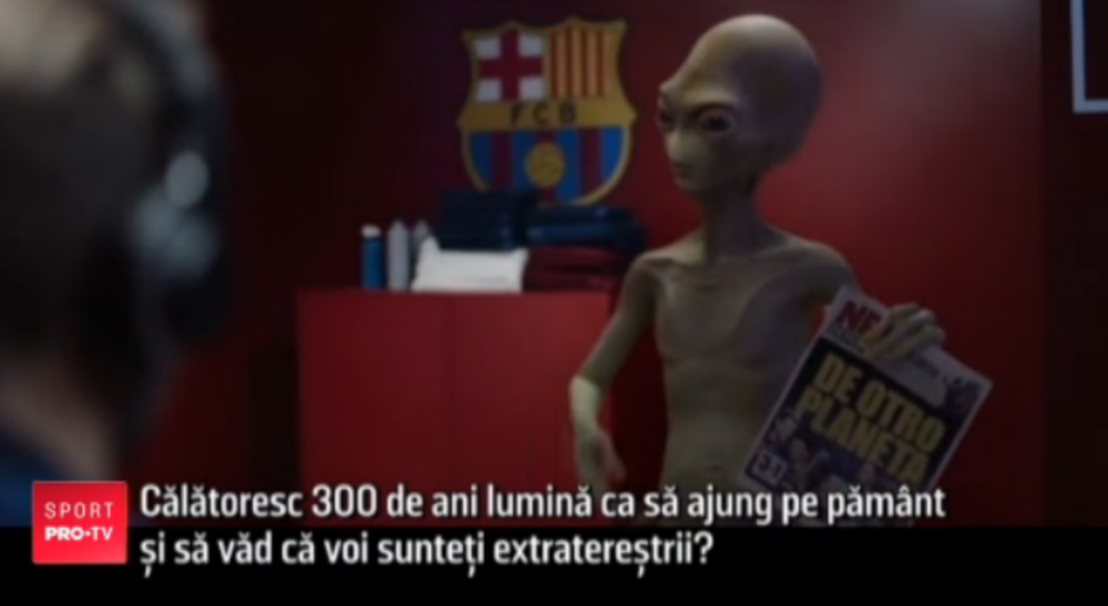 Un extraterestru a ajuns nervos in vestiarul Barcelonei :) Ce mesaj a avut pentru jucatori VIDEO_2