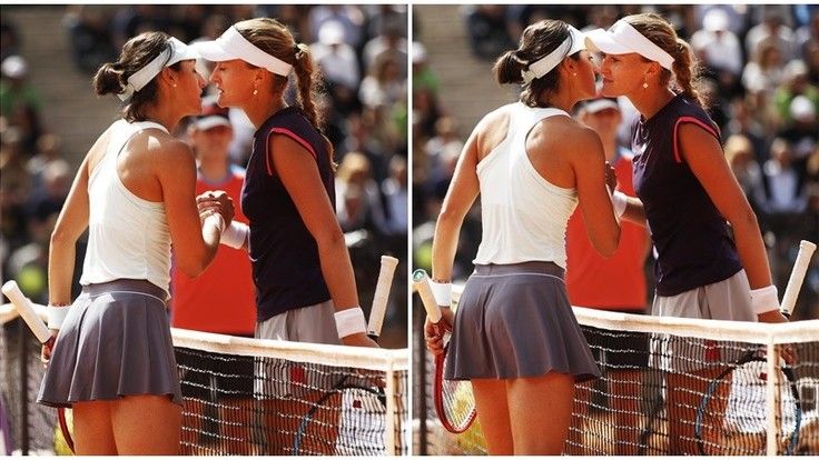 WTA ROMA 2019 | Victoria cu Romania le-a apropiat EXTREM de mult! Caroline Garcia si "Kiki" Mladenovic s-au SARUTAT dupa meciul din Italia. FOTO_12
