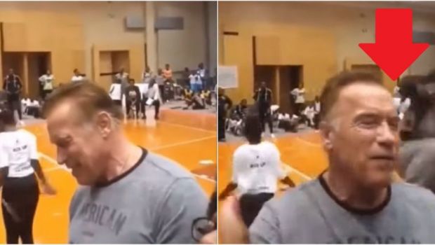 
	Imagini socante! Arnold Schwarzenegger, atacat la un eveniment organizat in Africa de Sud! Un barbat i-a sarit cu piciorul in spate: VIDEO

