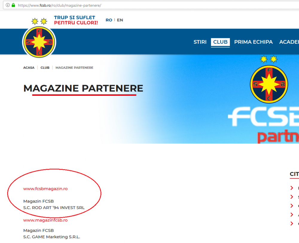 FCSB si CSA Steaua, la pachet! Magazinele oficiale, care vand produse cu insemnele clubului, sunt administrate de aceeasi companie!_2
