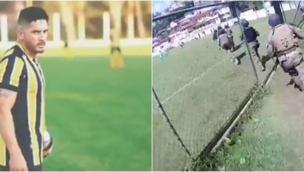 
	Ziua fotbalist, noaptea traficant! Politia l-a ARESTAT pe teren, in timpul unui meci. VIDEO INCREDIBIL
