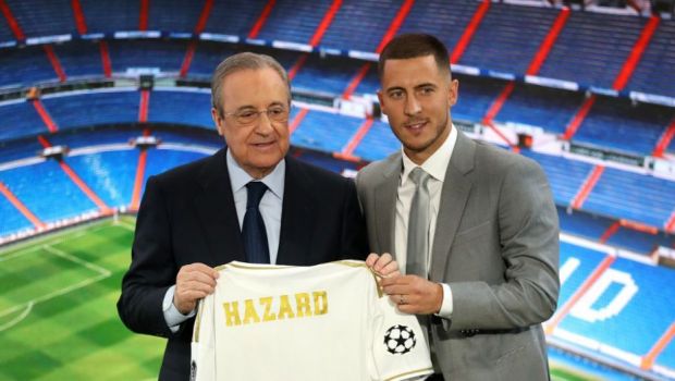 
	LIVE VIDEO Eden Hazard, prezentat oficial de Real Madrid! Prima reactie a jucatorului belgian! Multimea de pe Bernabeu a strigat: &quot;Il vrem pe Mbappe!&quot;
