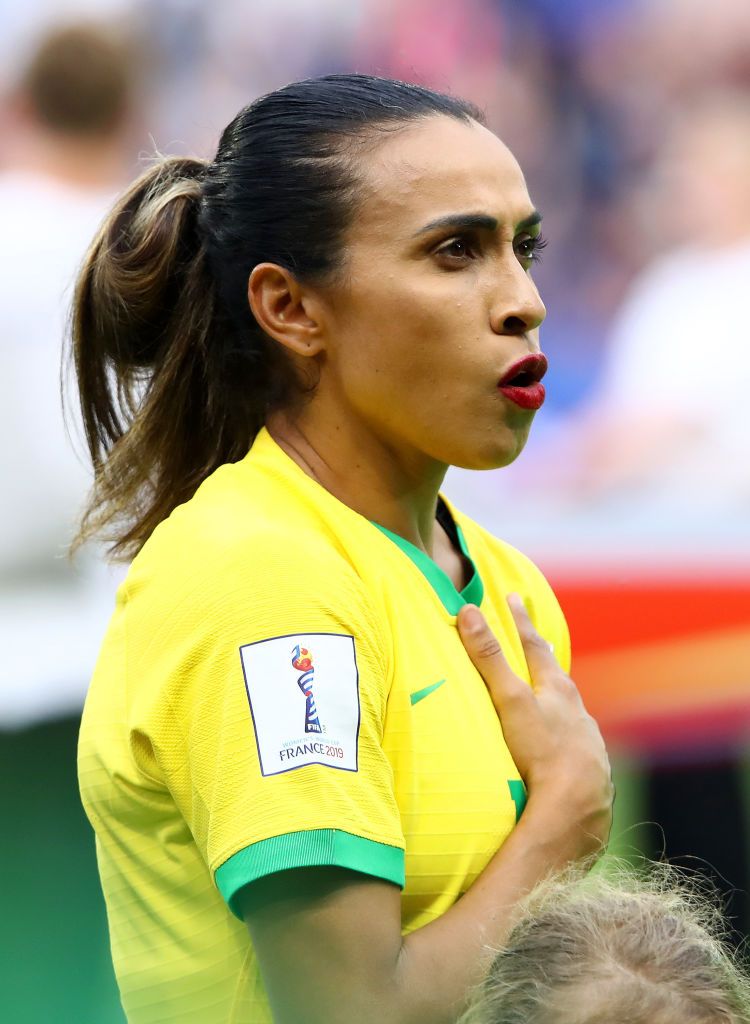 Vedeta Braziliei la fotbal feminin, criticata pentru ca a jucat MACHIATA. Explicatia jucatoarei. FOTO_1