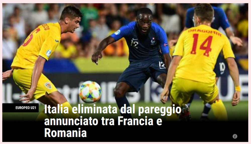 "Italia, eliminata dupa un rezultat anuntat!" Reactiile italienilor dupa egalul dintre Romania si Franta! Ce au putut sa scrie dupa meci_2
