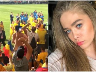 
	Ce a filmat iubita lui Cristi Manea in tribune la Romania - Franta, inainte sa fie ATACATA! VIDEO
