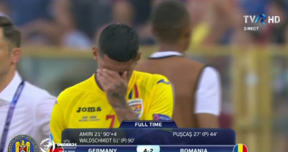 ROMANIA - GERMANIA 2-4 EURO U21 | Florinel Coman, in lacrimi la finalul partidei! Imagini dureroase surprinse dupa fluierul de final_1