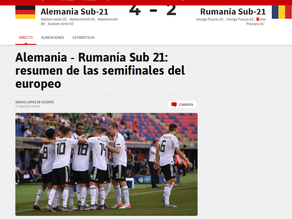 ROMANIA - GERMANIA 2-4: "Sprint final spre FINALA!" Nemtii exlulta dupa rasturnarea fabuloasa de scor! Cum au reactionat_1