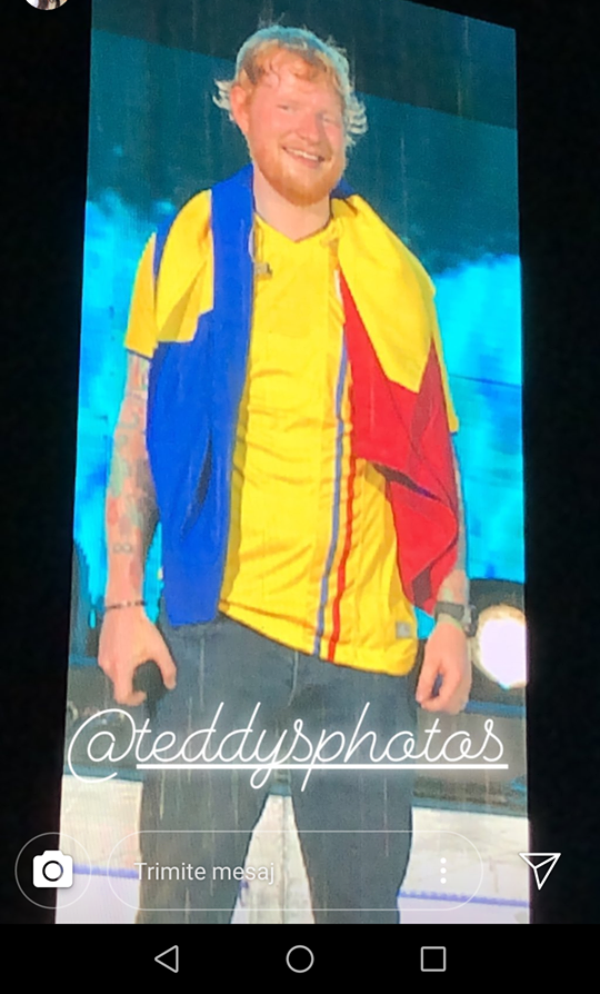 Ed Sheeran, in tricoul nationalei Romaniei! 50.000 de oameni au cantat alaturi de el pe Arena Nationala_5