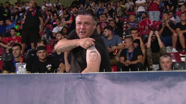 Fanul FCSB care si-a facut tatuaj IMENS cu Gigi Becali, in tribune la Giurgiu. FOTO_8