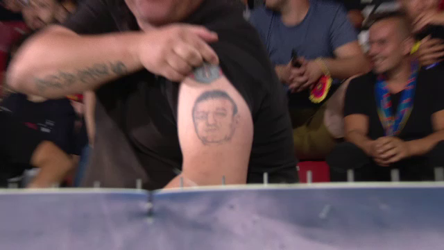Fanul FCSB care si-a facut tatuaj IMENS cu Gigi Becali, in tribune la Giurgiu. FOTO_9