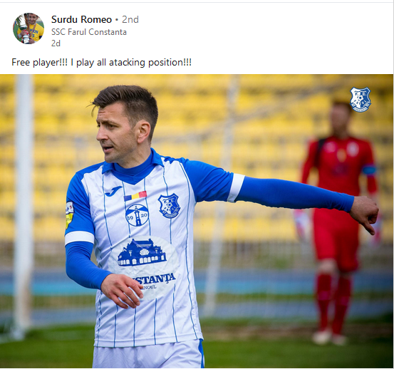 Il vrei la Steaua? :) "Jucator liber, joc orice pozitie in atac!" Romeo Surdu isi cauta echipa pe LinkedIn_2