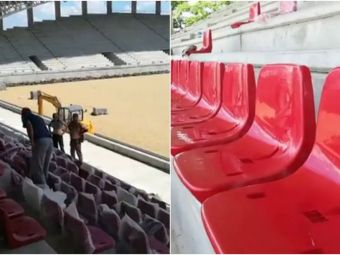 
	Se monteaza scaunele pe cel mai nou stadion din Romania! Arena va fi gata in aceasta toamna. FOTO
