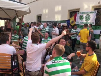 
	Fanii lui Celtic au pus stapanire pe centrul orasului! Atmosfera incendiara cu cateva ore inainte de meciul cu CFR. VIDEO
