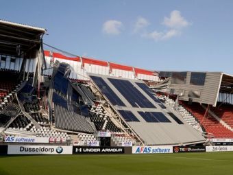 
	S-a prabusit acoperisul! Imagini socante in Olanda, pe stadionul unei echipe care a jucat in cupele europene! FOTO
