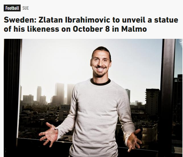 Zlatan Ibrahimovic LOVESTE din nou! I se va face statuie! "Este cel mai mare fotbalist suedez din istorie!" Unde se va construi monumentul_2