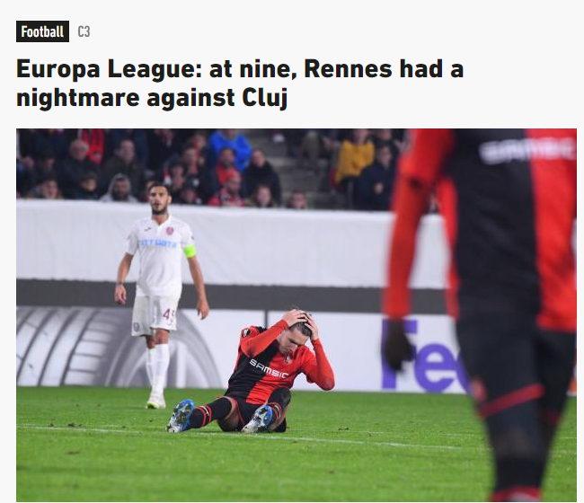 "O tragedie in trei acte!" Reactia presei franceze dupa victoria CFR-ului! "Rennes a trait un cosmar impotriva Clujului"_1