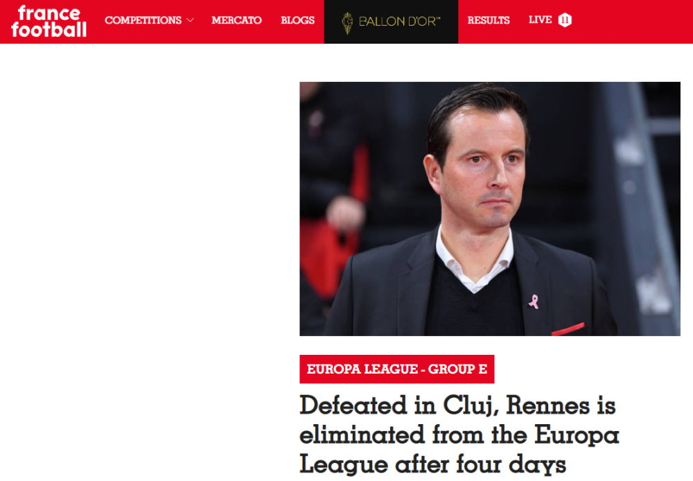 Reactia presei franceze dupa victoria CFR-ului: "Rennes blocata in Cluj!" Laude la adresa lui Arlauskis _2