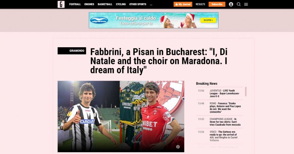 Interviu SENZATIONAL cu Fabbrini in cel mai citit ziar italian: "Sper sa ma intorc acasa!" _1