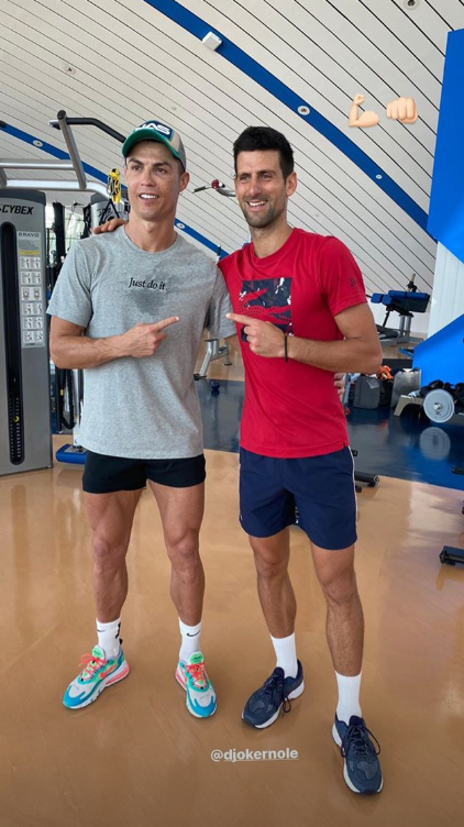 SHOW TOTAL | Novak Djokovic, pus la respect de Cristiano Ronaldo in sala de forta: "Sper ca m-am descurcat bine, domnule antrenor."_2