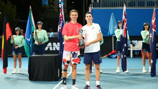 
	&quot;E bun si trofeul asta&quot; Nicholas David Ionel, declaratie hazlie dupa ce a devenit campion de Grand Slam la dublu juniori
