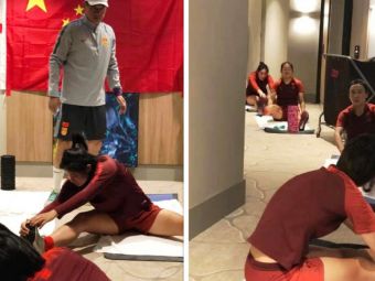 
	Nationala Chinei e in carantina de o saptamana si se antreneaza pe holurile hotelului. Situatie incredibila in Australia
