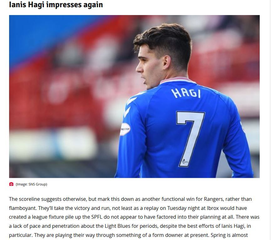 "Ianis Hagi impresioneaza din nou!" Reactiile presei din Scotia dupa inca un meci bun al lui Ianis la Rangers_1