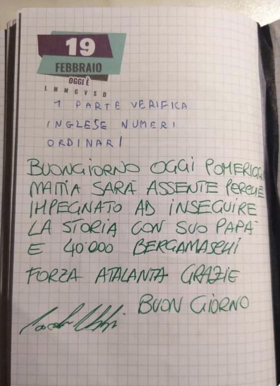 Un italian si-a scutit fiul de la scoala din dragoste pentru Atalanta! Mesajul scris catre profesori este unul FABULOS_1