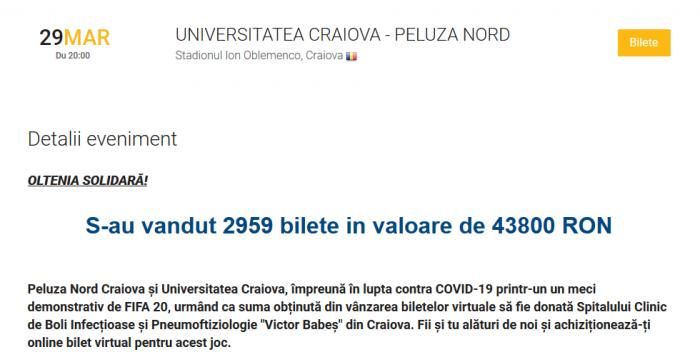 Universitatea Craiova si suporterii Peluzei Nord a oltenilor au strans 10 mii de euro pentru spitalele din oras! Gestul remarcabil facut de acestia_2
