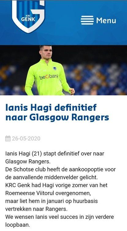 Ianis Hagi, transferat DEFINITIV de Rangers! Anuntul a fost facut OFICIAL, apoi sters de pe site-ul lui Genk!_3