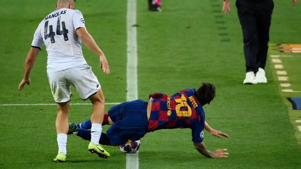 Lionel Messi Barcelona Kostas Manolas