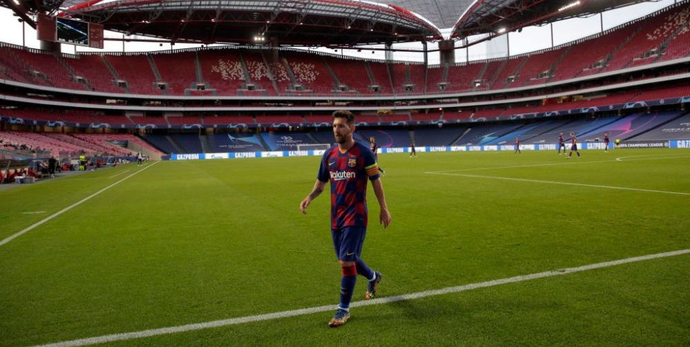 Imaginea care face inconjurul lumii! Leo NU STIA ca il vede cineva! Cum a fost surprins Messi in vestiarul Barcelonei la pauza dezastrului istoric in fata lui Bayern_1