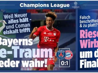 
	Bild: &quot;Triplul vis al Bavariei este din nou realitate!&quot; Cum au reactionat jurnalistii din Europa dupa victoria lui Bayern din finala Champions League
