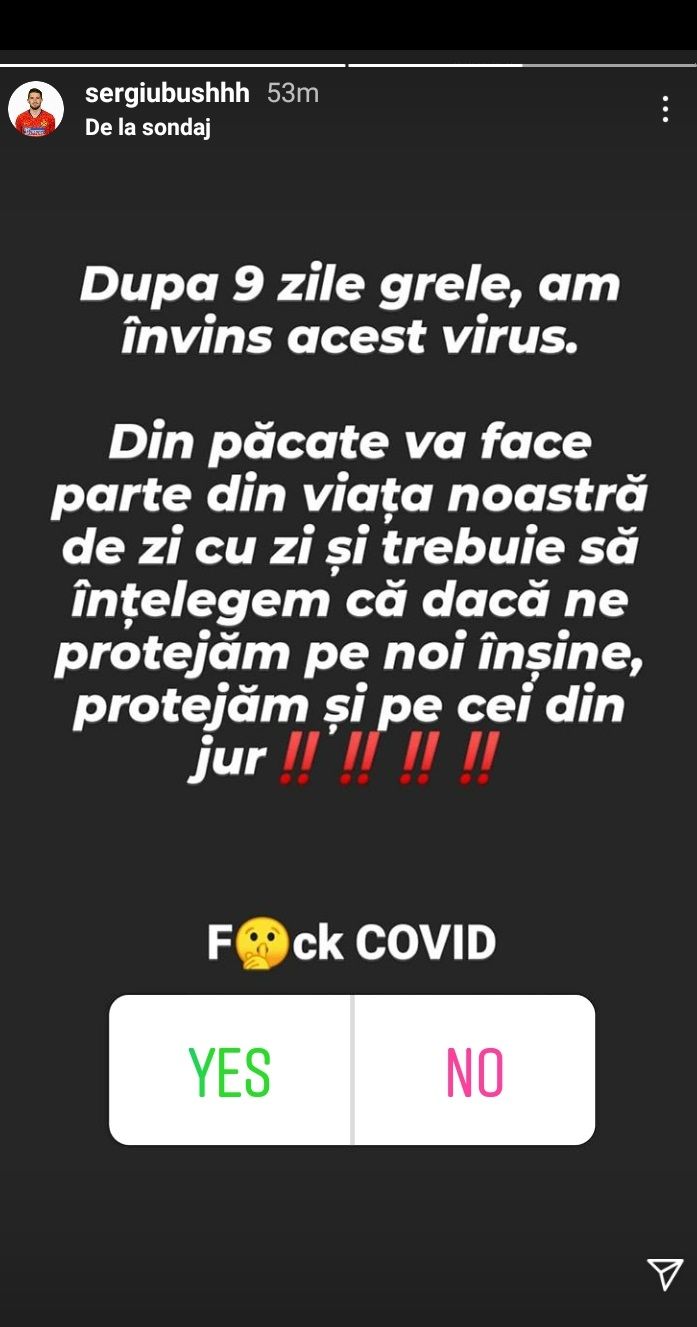 Prima reactie a lui Bus dupa ce a scapat de Covid-19: "Dupa 9 zile grele, am invins virusul!" Ce le-a transmis atacantul urmaritorilor sai _2