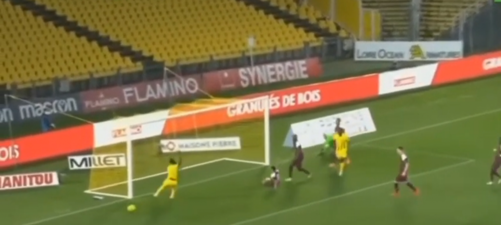 VIDEO | Ratarea sezonului in fotbalul mondial! Un fotbalist al lui Nantes nu a putut sa inscrie din 3 m cu poarta goala! Ligue 1 Nantes PSG
