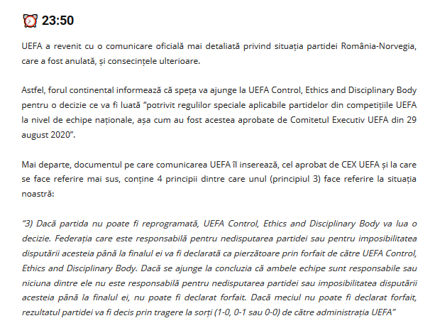Romania - Norvegia NU SE JOACA! BOMBA ZILEI! EXCLUSIV: Prima reactie a UEFA si a presedintelui Burleanu_4