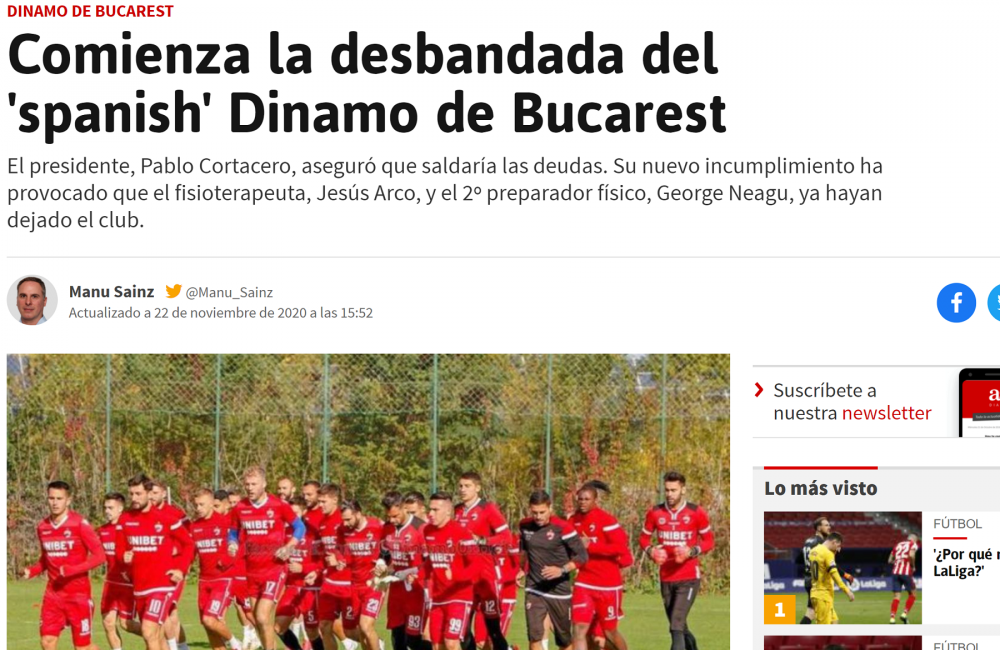 "Incepe desfiintarea lui Dinamo 'spaniol'" Presa din Spania anunta PROBLEMELE de la Dinamo! Ce scriu ibericii _1