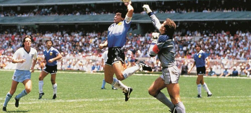 Diego Armando Maradona Argentina-Anglia Campinatul Mondial 1986 Hand of God