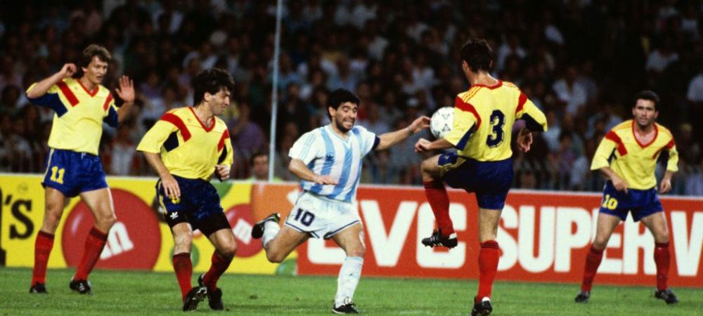 Diego Armando Maradona Cupa Mondiala 1990 Danut Lupu Romania-Argentina