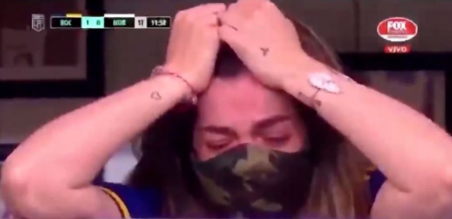 Fiica lui Maradona, in lacrimi la meciul Bocai Juniors! Fotbalistii s-au dus spre tribuna si i-au dedicat golul_8